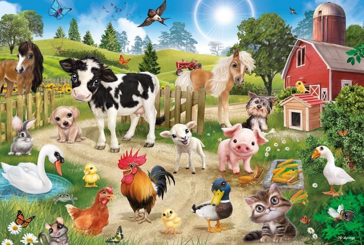 Produktbild: Animal Club, Bauernhoftiere. Puzzle 60 Teile