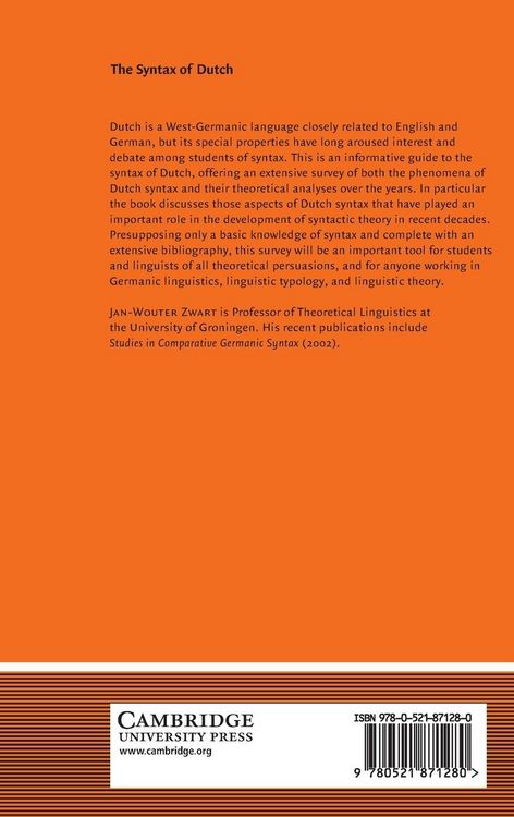 Produktbild: The Syntax of Dutch