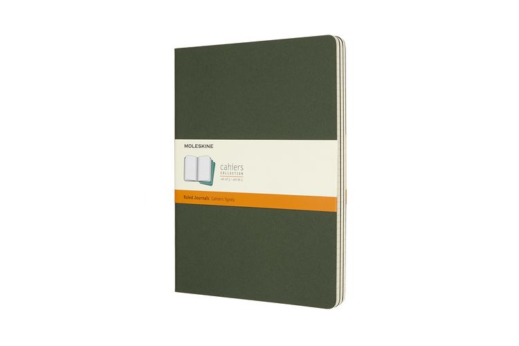 Produktbild: MOLESKINE CAHIER XL, 3ER SET, LINIERT, KARTONEINBAND, MYRTENGR&Uuml;N