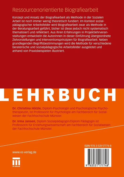 Produktbild: Ressourcenorientierte Biografiearbeit