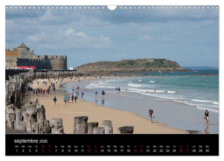 Produktbild: Saint-Malo au fil des mois (Calendrier mural 2026 DIN A3 vertical), CALVENDO calendrier mensuel
