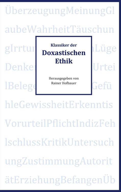 Produktbild: Klassiker der Doxastischen Ethik
