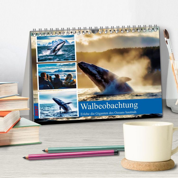 Produktbild: Whale Watching (Tischkalender 2027 DIN A5 quer), CALVENDO Monatskalender