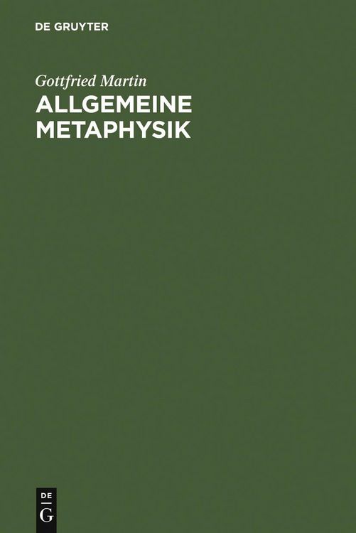 Produktbild: Allgemeine Metaphysik