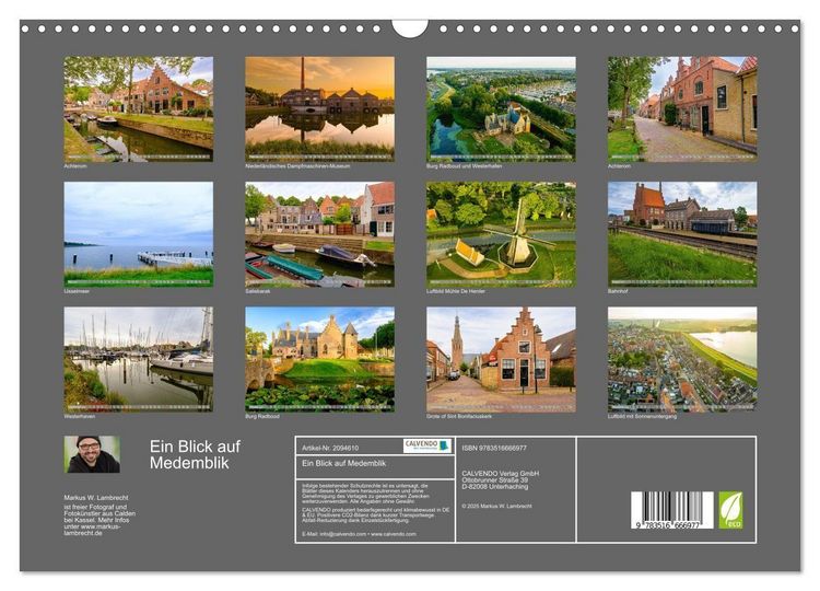 Produktbild: Ein Blick auf Medemblik (Wandkalender 2026 DIN A3 quer), CALVENDO Monatskalender