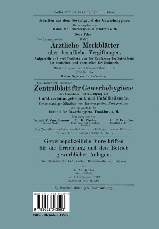 Produktbild: Die Bedeutung der Chromate f&uuml;r die Gesundheit der Arbeiter