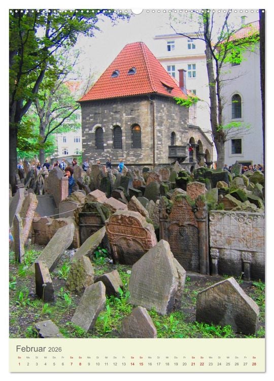 Produktbild: J&uuml;disches Prag (hochwertiger Premium Wandkalender 2026 DIN A2 hoch), Kunstdruck in Hochglanz