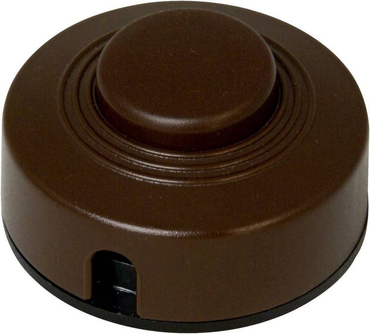 Produktbild: Kopp 191852084 Fu&szlig;schalter mit Zugentlastung Braun 1 x Aus/Ein 2A 1St.