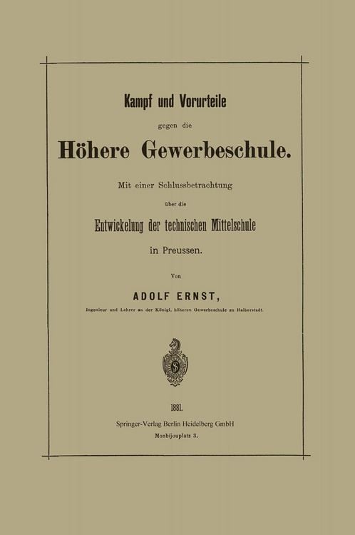 Produktbild: Kampf und Vorurteile gegen die H&ouml;here Gewerbeschule