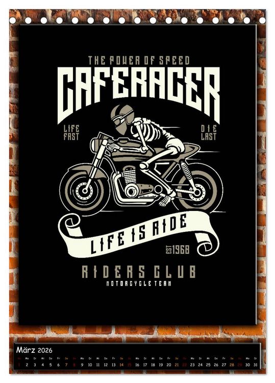 Produktbild: Motorrad - nostalgische Momente (Tischkalender 2026 DIN A5 hoch), CALVENDO Monatskalender