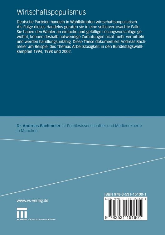 Produktbild: Wirtschaftspopulismus