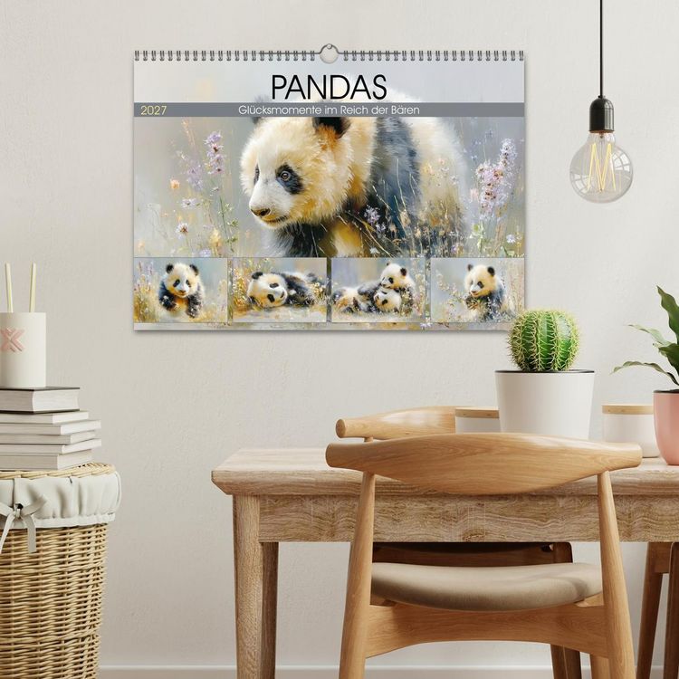 Produktbild: Pandas. Gl&uuml;cksmomente im Reich der B&auml;ren (Wandkalender 2027 DIN A3 quer), CALVENDO Monatskalender