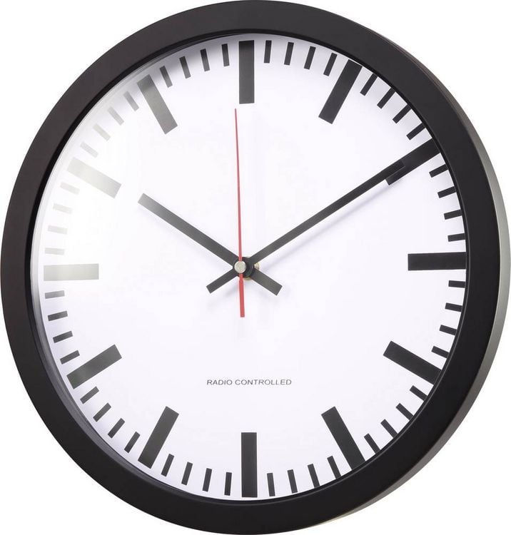 Produktbild: MXP301201 Funk Wanduhr 30mm x 45mm Schwarz