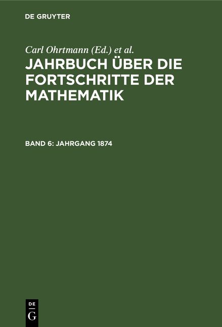 Produktbild: Jahrgang 1874