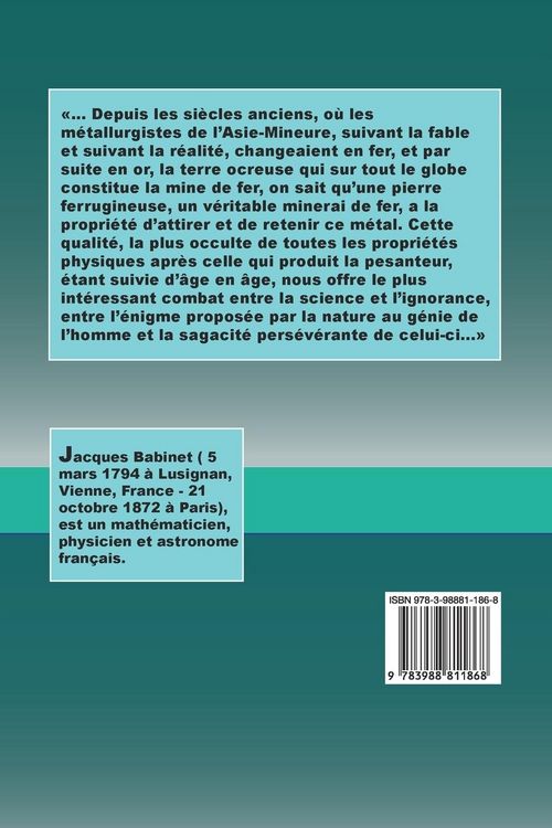 Produktbild: De l'Aimant et du Magn&eacute;tisme terrestre