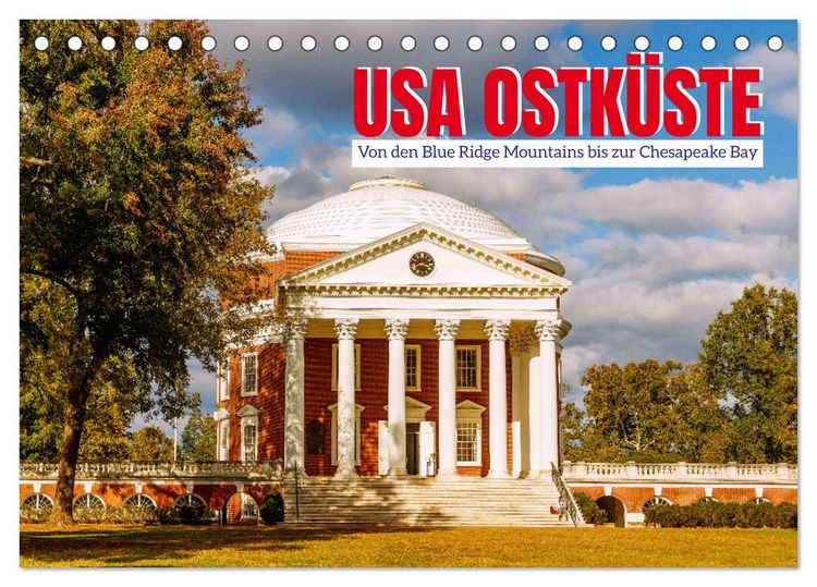 Produktbild: USA Ostk&uuml;ste. Von den Blue Ridge Mountains bis zur Chesapeake Bay (Tischkalender 2026 DIN A5 quer), CALVENDO Monatskalender