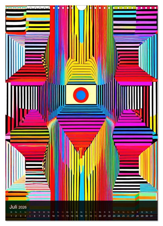 Produktbild: OP Art Nichts f&uuml;r schwache Augen (Wandkalender 2026 DIN A3 hoch), CALVENDO Monatskalender