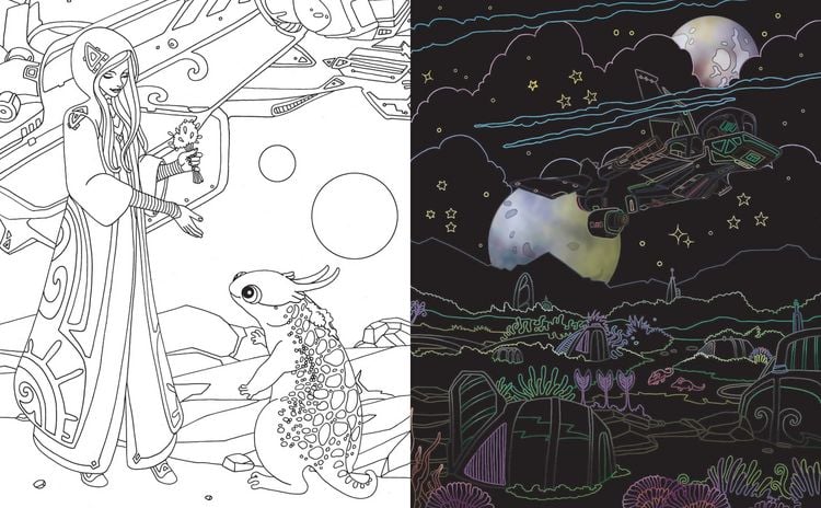 Produktbild: Magische Galaxien - Kritzel-Kratzel-Buch f&uuml;r Kinder ab 7 Jahren