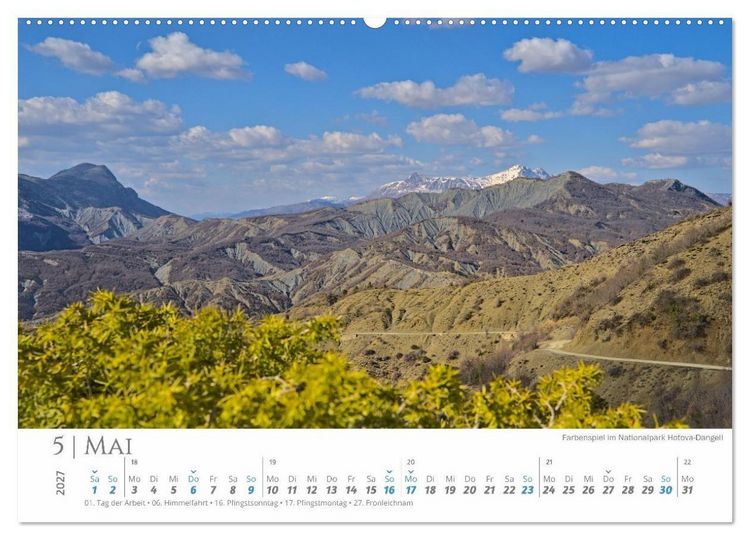Produktbild: Albanien - wild, authentisch, abenteuerlich (hochwertiger Premium Wandkalender 2027 DIN A2 quer), Kunstdruck in Hochglanz