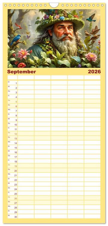 Produktbild: Familienplaner 2026 - Unsterbliche Mythen des Nordens mit 5 Spalten (Wandkalender, 21 x 45 cm) CALVENDO
