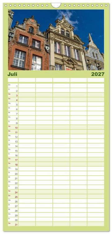 Produktbild: Familienplaner 2027 - Reise entlang der polnischen Oststee mit 5 Spalten (Wandkalender, 21 x 45 cm) CALVENDO