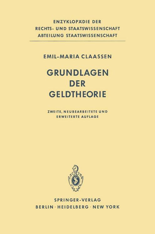 Produktbild: Grundlagen der Geldtheorie