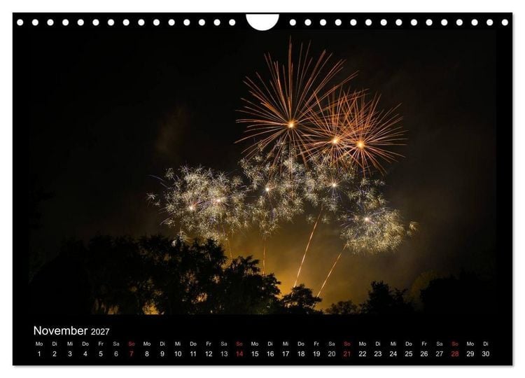 Produktbild: Feuerwerks - Impressionen (Wandkalender 2027 DIN A4 quer), CALVENDO Monatskalender