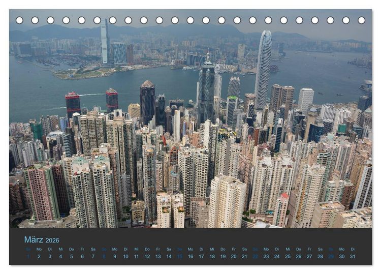 Produktbild: Hong Kong - Skylines (Tischkalender 2026 DIN A5 quer), CALVENDO Monatskalender