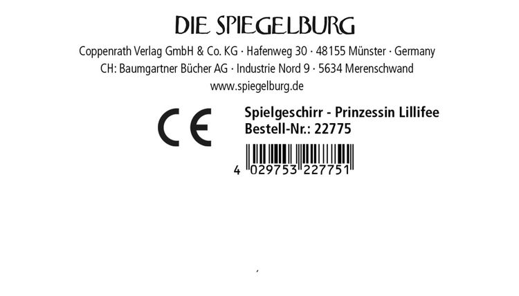 Produktbild: Spielgeschirr - Prinzessin Lillifee (aus Metall)