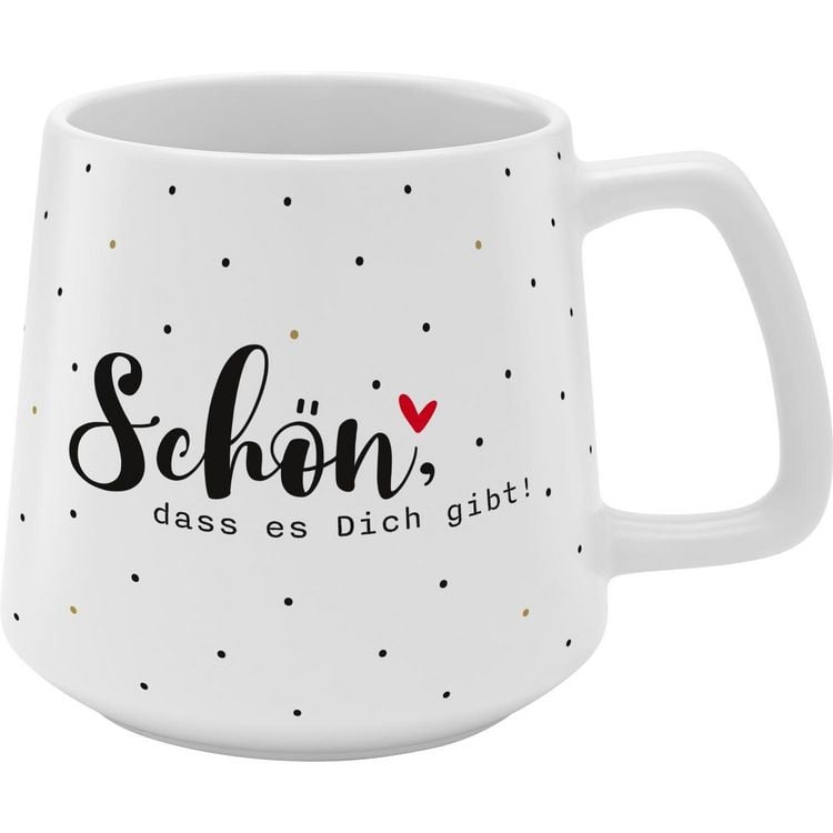 Produktbild: GRUSS & CO Tasse Konisch, Motiv "Sch&ouml;n, dass es dich gibt!"