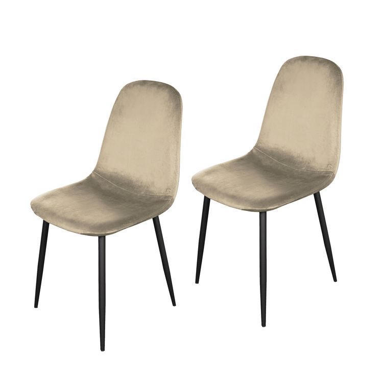 Produktbild: HTI-Living Stuhl Savannah Velvet Creme 2er-Set Stuhl Savannah Velvet Creme 2er-Set