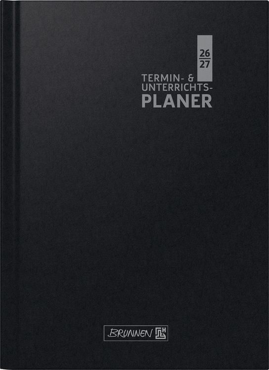 Produktbild: Termin- & Unterrichtsplaner 2026/2027 | A4, Kunststoff, schwarz