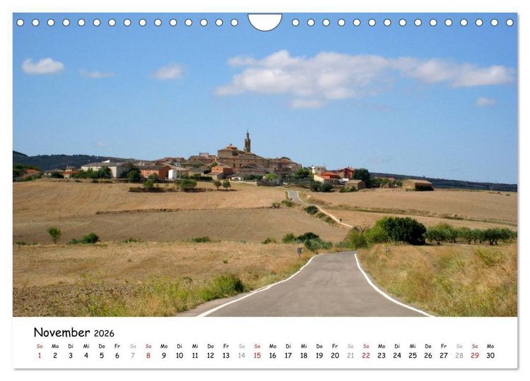 Produktbild: Camino Frances - Jakobsweg (Wandkalender 2026 DIN A4 quer), CALVENDO Monatskalender