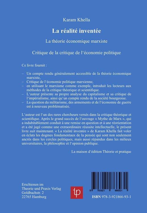 Produktbild: La R&eacute;alit&eacute; Invent&eacute;e
