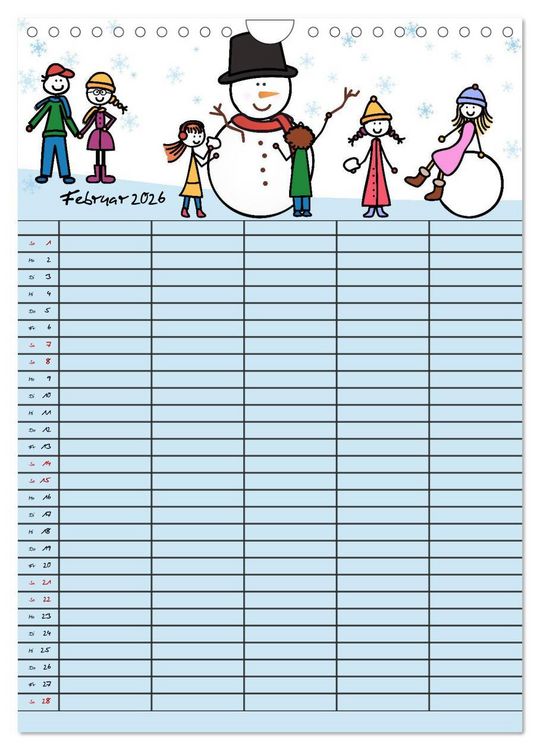 Produktbild: Fr&ouml;hlicher Familienplaner (Wandkalender 2026 DIN A4 hoch), CALVENDO Monatskalender