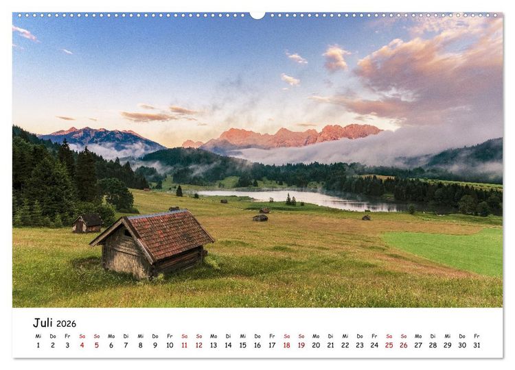 Produktbild: Sch&ouml;nste Berge der Alpen (Wandkalender 2026 DIN A2 quer), CALVENDO Monatskalender