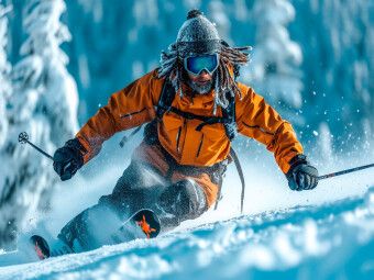 Produktbild: CALVENDO Puzzle Skifahren, voller Dynamik und Schwung | 1000 Teile Lege-Gr&ouml;&szlig;e 64x48cm Foto-Puzzle f&uuml;r gl&uuml;ckliche Stunden
