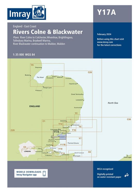 Produktbild: Y17A The Rivers Colne and Blackwater, Imray Chart