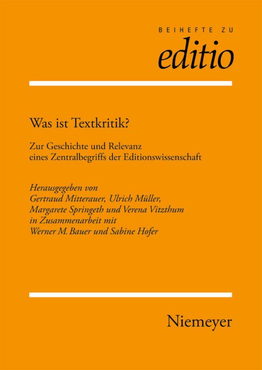 Produktbild: Was ist Textkritik?