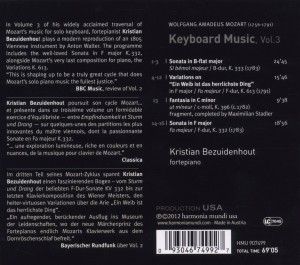 Produktbild: Bezuidenhout, K: Klavierwerke Vol.3