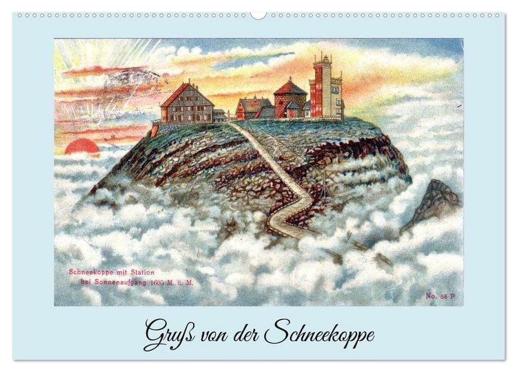 Produktbild: Gru&szlig; von der Schneekoppe (Wandkalender 2026 DIN A2 quer), CALVENDO Monatskalender