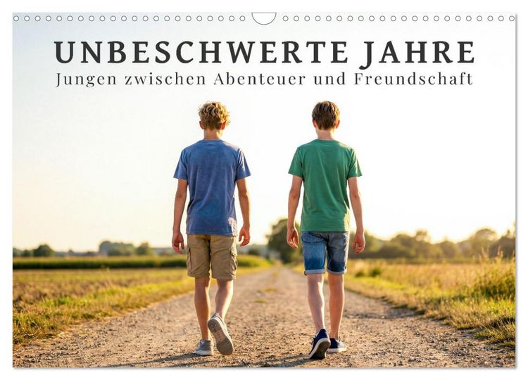 Produktbild: Unbeschwerte Jahre - Jungen zwischen Abenteuer und Freundschaft (Wandkalender 2027 DIN A3 quer), CALVENDO Monatskalender