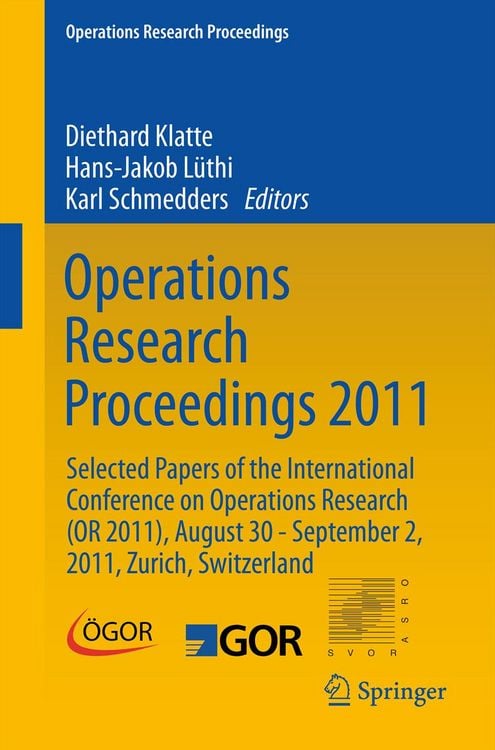 Produktbild: Operations Research Proceedings 2011