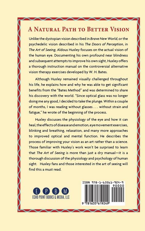Produktbild: The Art of Seeing (The Collected Works of Aldous Huxley)