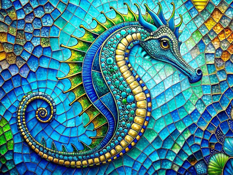 Produktbild: CALVENDO Puzzle Seepferdchen | 1000 Teile Lege-Größe 64x48cm Foto-Puzzle für glückliche Stunden