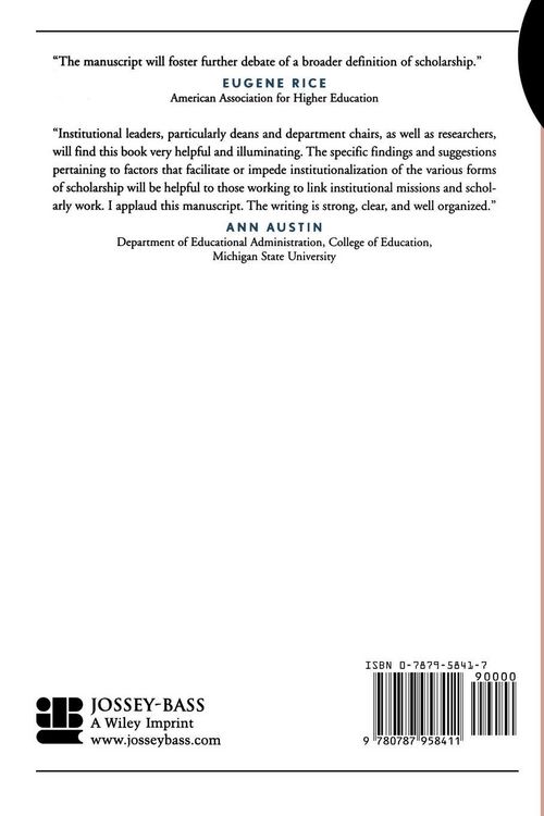 Produktbild: Braxton, J: Institutionalizing a Broader View of Scholarship