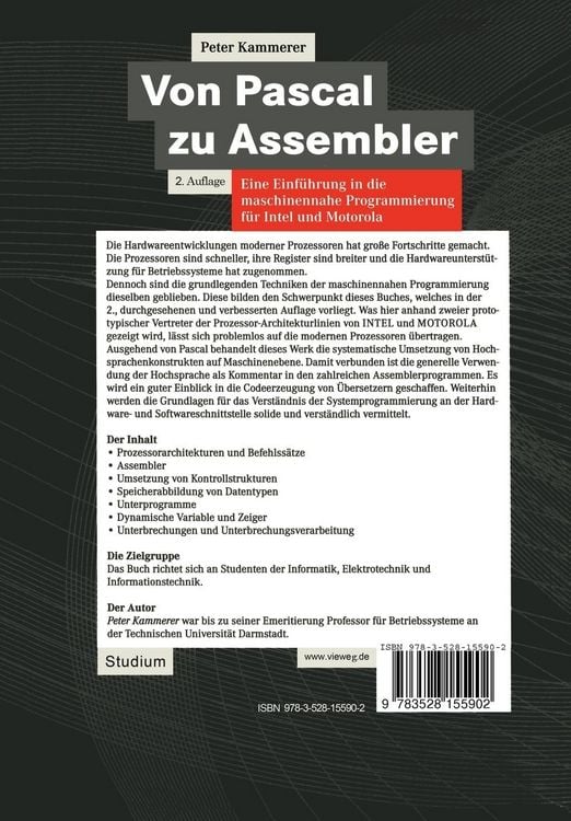 Produktbild: Von Pascal zu Assembler