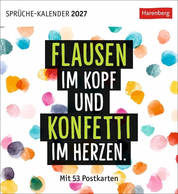 Produktbild: Positive-Spr&uuml;che-Kalender Postkartenkalender 2027 - mit 53 Postkarten