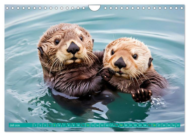 Produktbild: Tierkinder der Meere - entdecke ihre Welt (Wandkalender 2026 DIN A4 quer), CALVENDO Monatskalender