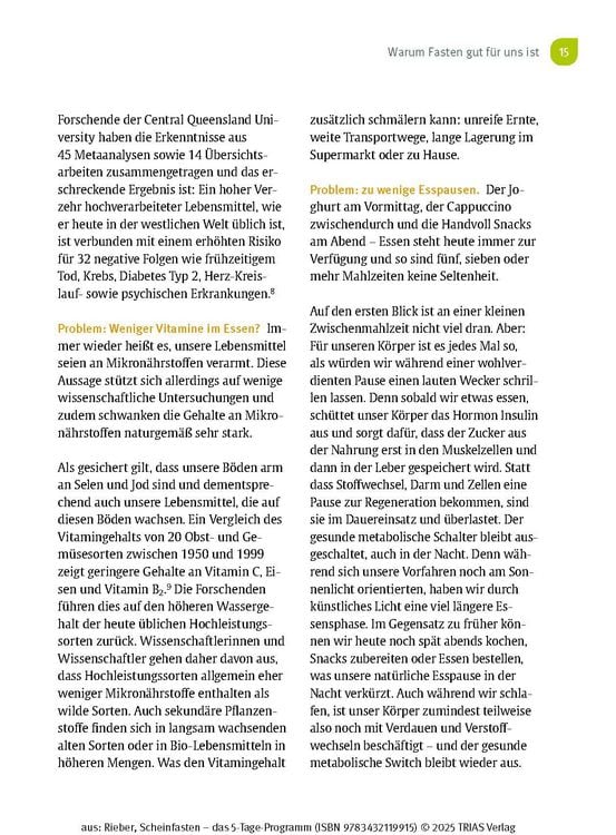 Produktbild: Scheinfasten - das 5-Tage-Programm